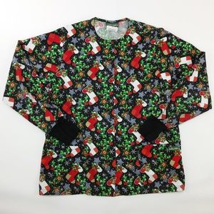 UA Scrubs long sleeve, small,Christmas theme